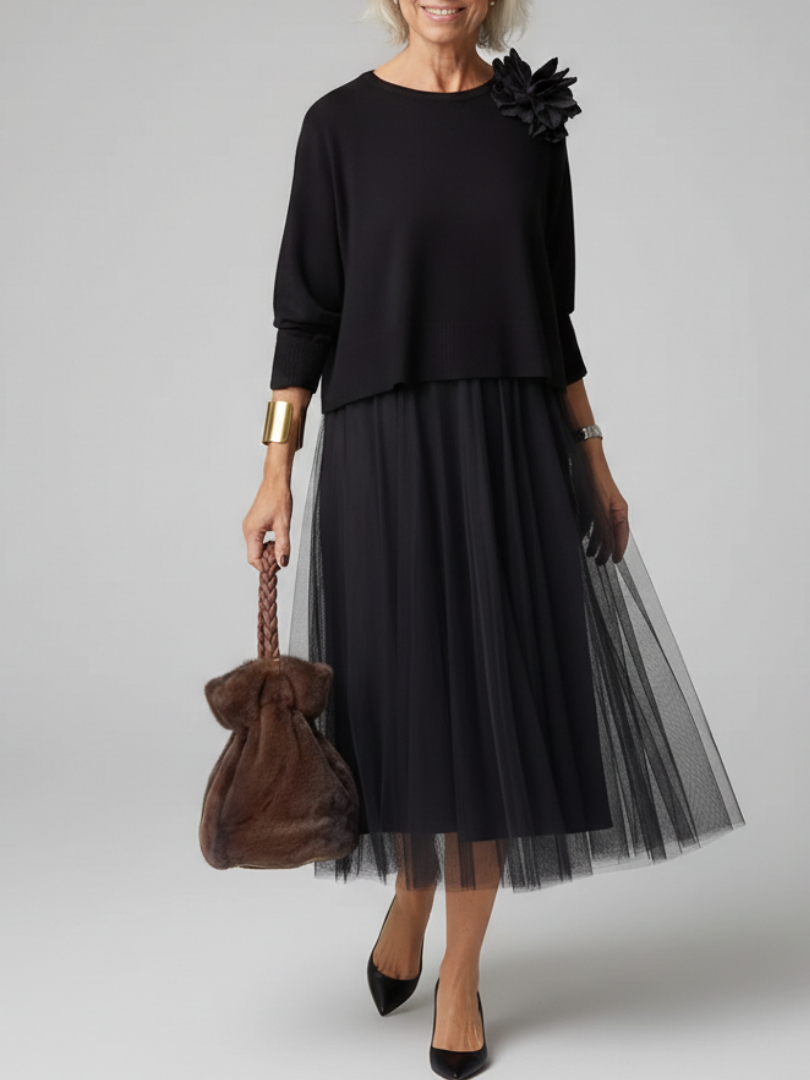 Evelyne | Elegant Sweater Dress Set