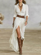 Soléane | Flowy Pleated Dress