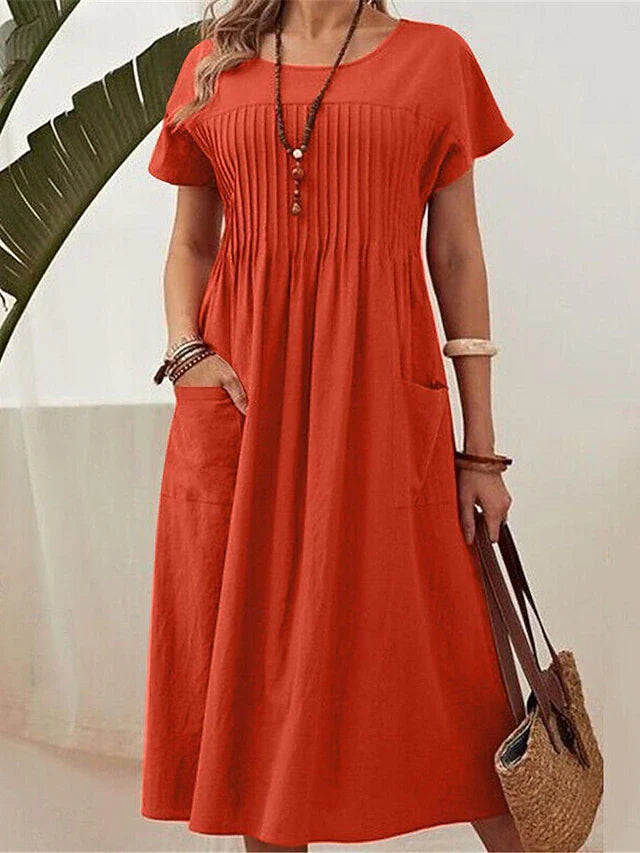 Dorien | Pleated Midi Dress