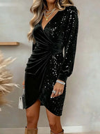 Odessa | Velvet Sequin Dress