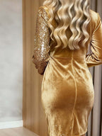 Odessa | Velvet Sequin Dress