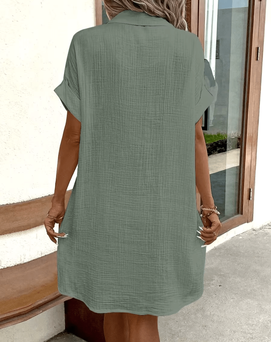 Lucette | Comfortable Button Shirt Dress