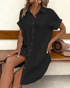 Lucette | Comfortable Button Shirt Dress