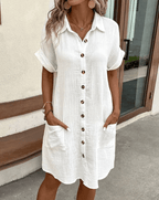 Lucette | Comfortable Button Shirt Dress